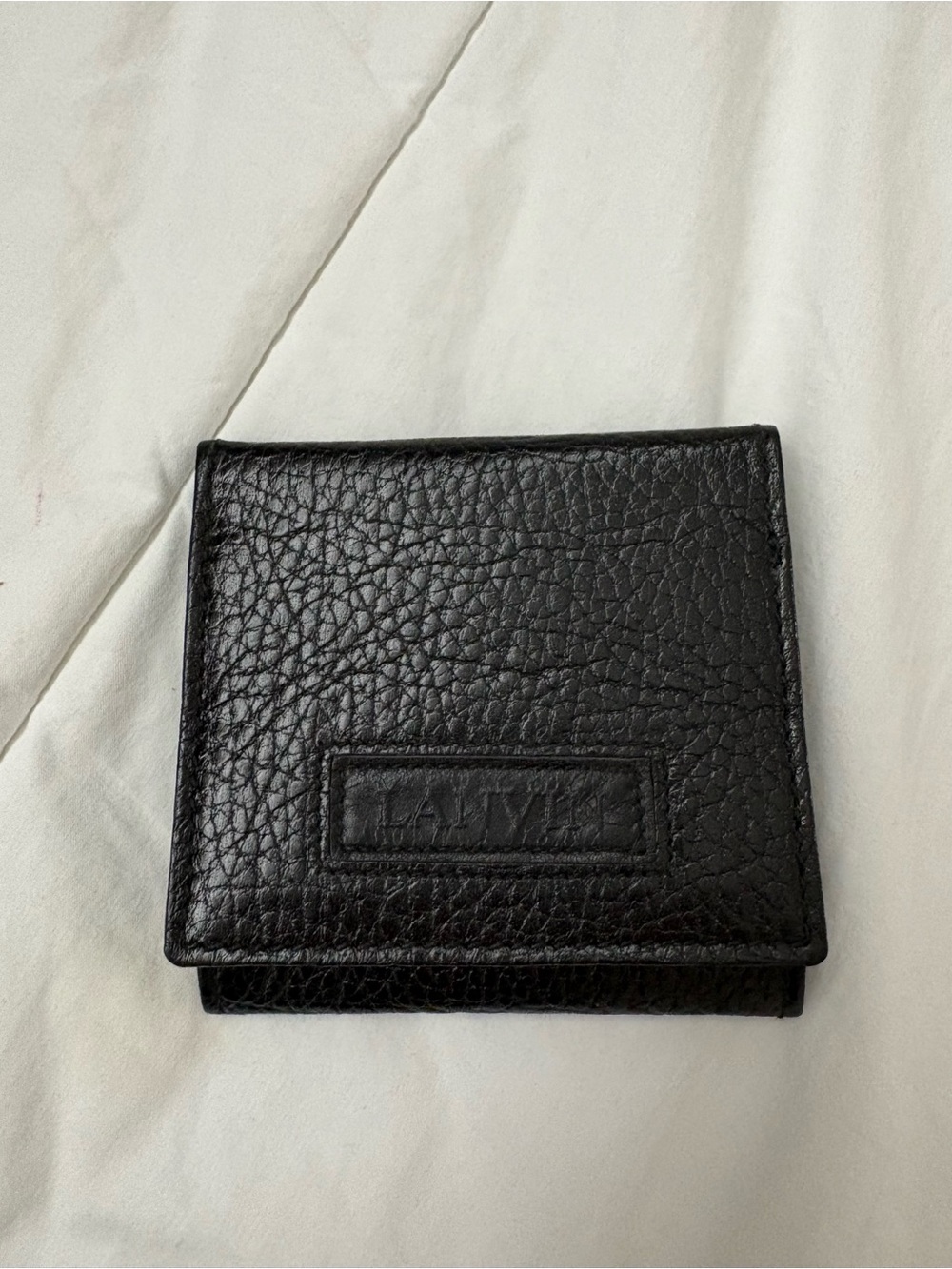 Vintage Lanvin Paris Black Leather Coin Purse